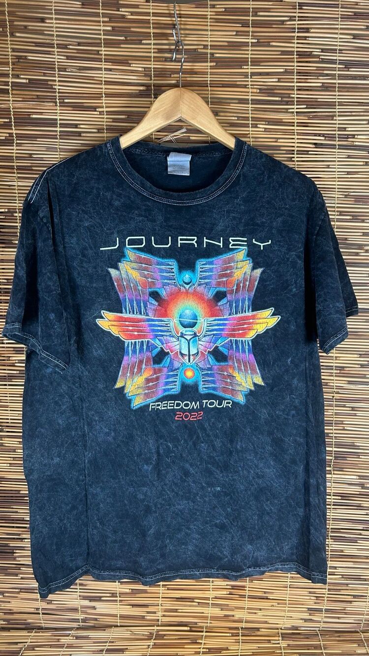 Journey Colortone Large (L) 2022 Tour Shirt Stonewashed Grey/Black